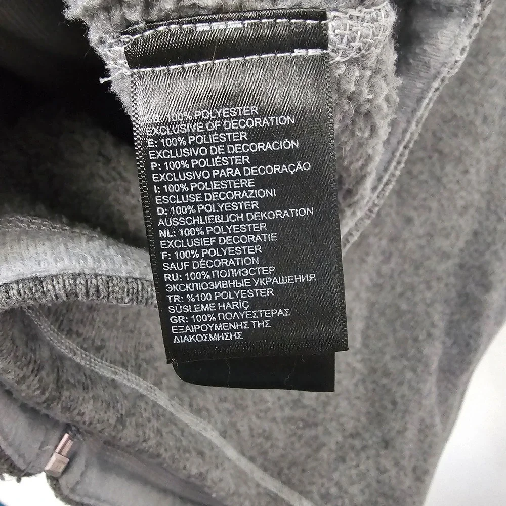 The North Face Men's Gray Fleece Zip Up Vest Size Large